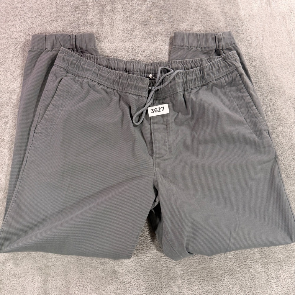 Banana Republic Jogger Pants Mens 38x32 Gray Aiden Fit Drawstring Twill Cuffed